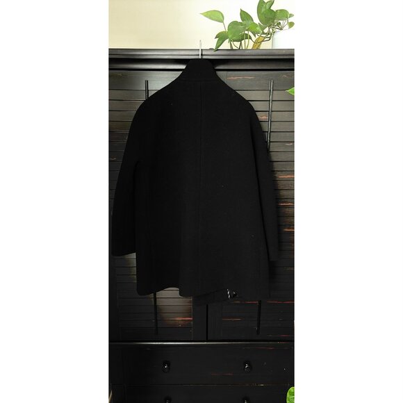 J Crew stadium wool cocoon coat in black - Size 12 - Picture 3 of 5